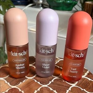 Bundle of 3 Kitsch hair mist spray sheer violet, amber shores & tart cherry